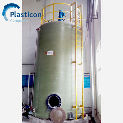 ถังความดัน FRP ทนทานต่อการกัดกร่อน ถังกลม FRP สายแก้ว
