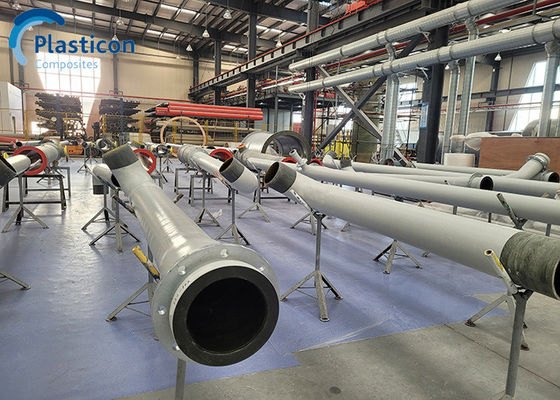 DN1000 ท่อเสริมไฟเบอร์กล๊าส 12m พร้อมการเชื่อมต่อฟลานจ์