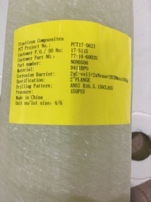 150F แฟลนจ์ FRP แฟลนจ์ที่ระบุว่ามีประสิทธิภาพ EPDM