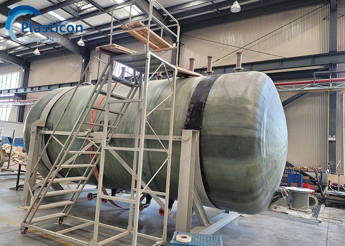 ถังเก็บกรด FRP ป้องกันการกัดกรด ถังพลาสติกเสริมใย